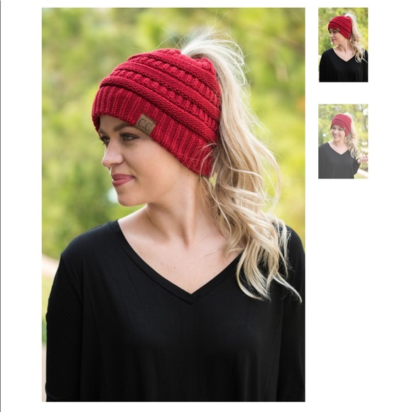 Accessories - Beanie messy bun hat